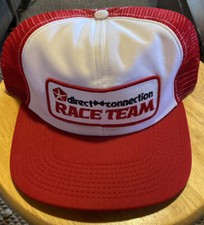 Vintage Mopar Direction Connection Red Race Team Trucker Hat Cap Made In USA