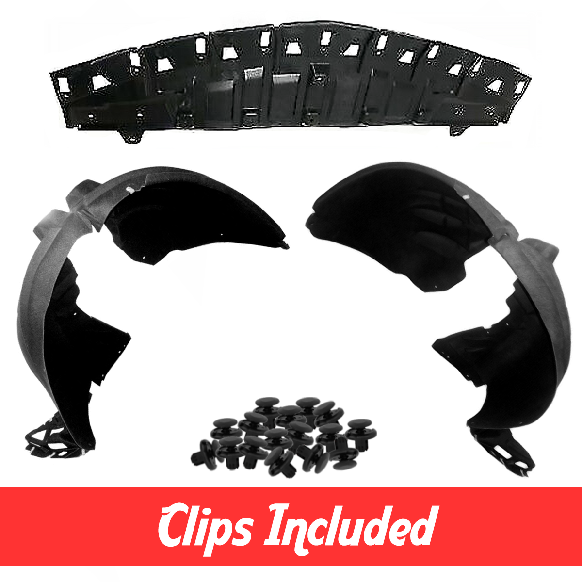 Fenderlizer Under Drive アンダードライブ Fender Liner & Lower Under Cover Set w/ Clips For 2016-2018