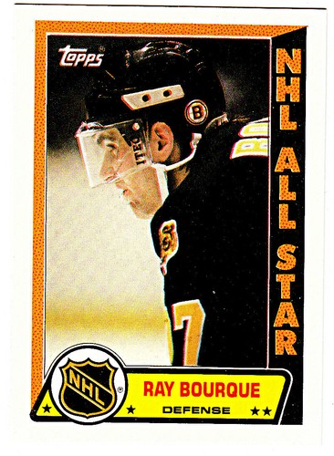 Ray Bourque #7 1989 Topps Stickers card