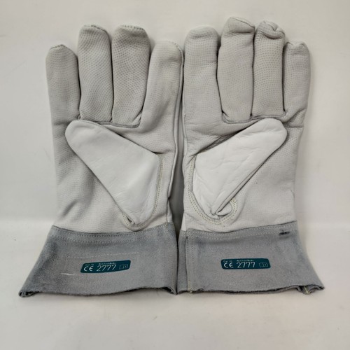 Guantes resistentes a cortes de cuero blanco Traffi TG5580 talla 10 EN 388 - Imagen 9 de 12
