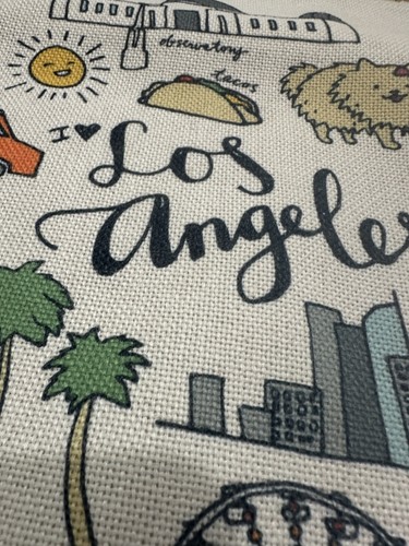 Los Angeles California  Marlo Lorenz Throw Pillow Cover NEW 12x20 Zip - Picture 2 of 9