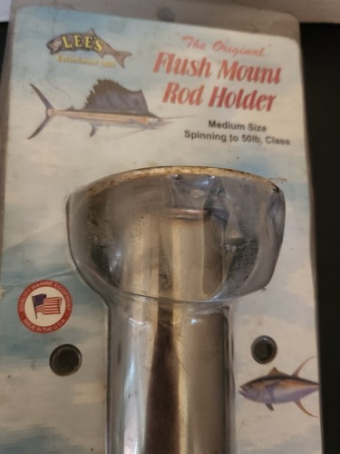 Lee's Flush Mount Stainless Rod Holder 2" Diameter Tackle RH-529HS Medium 15° - Picture 2 of 6