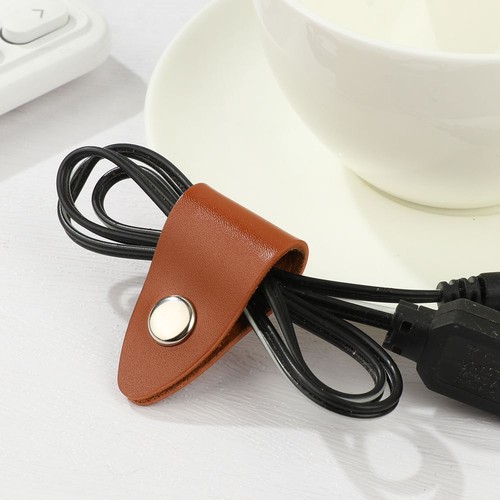 winder Kabel wickler Kabel verwaltung Schnur halter Organizer Leder kabel gurte - Bild 8 von 18