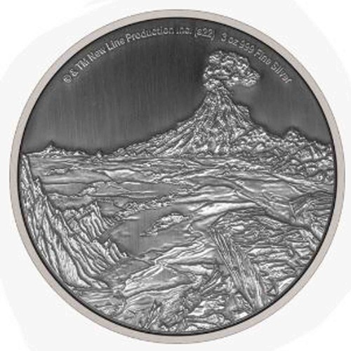 2022 Niue S$10 3 Oz Lord Of The Rings Mordor Mount Doom FR NGC MS70 Antiqued OGP - Picture 3 of 9