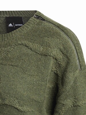 adidas IVY PARK Crewneck All Gender Triple Green Army Knit Beyonce OverSize  NWT