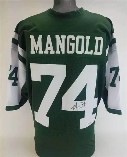Nick Mangold Signed New York Jets Green Home Jersey Beckett
