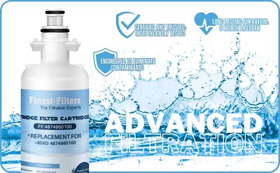 Purification Eau Frigo Américain Filtre à Eau FilterLogic FFL-157LB - Cartouche Compatible Beko, Grundig, Smeg Réfrigérateurs Filtre Beko Grundig Smeg