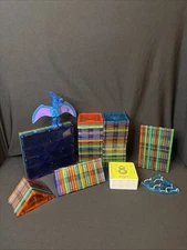 Magna, & Picasso Magnetic Tiles Building Blocks - 105 Tiles & a Dino - Lot 11