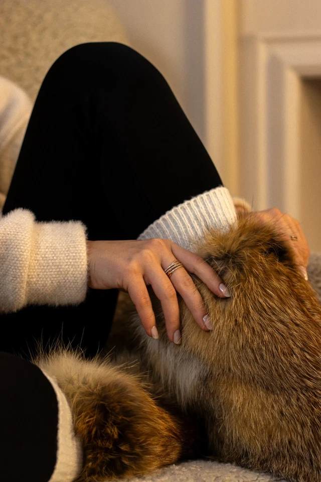 Botas para el hogar de piel de zorro rojo para mujer y niña, zapatos para el hogar de piel genuina, regalo para niña Foto 3 de 4