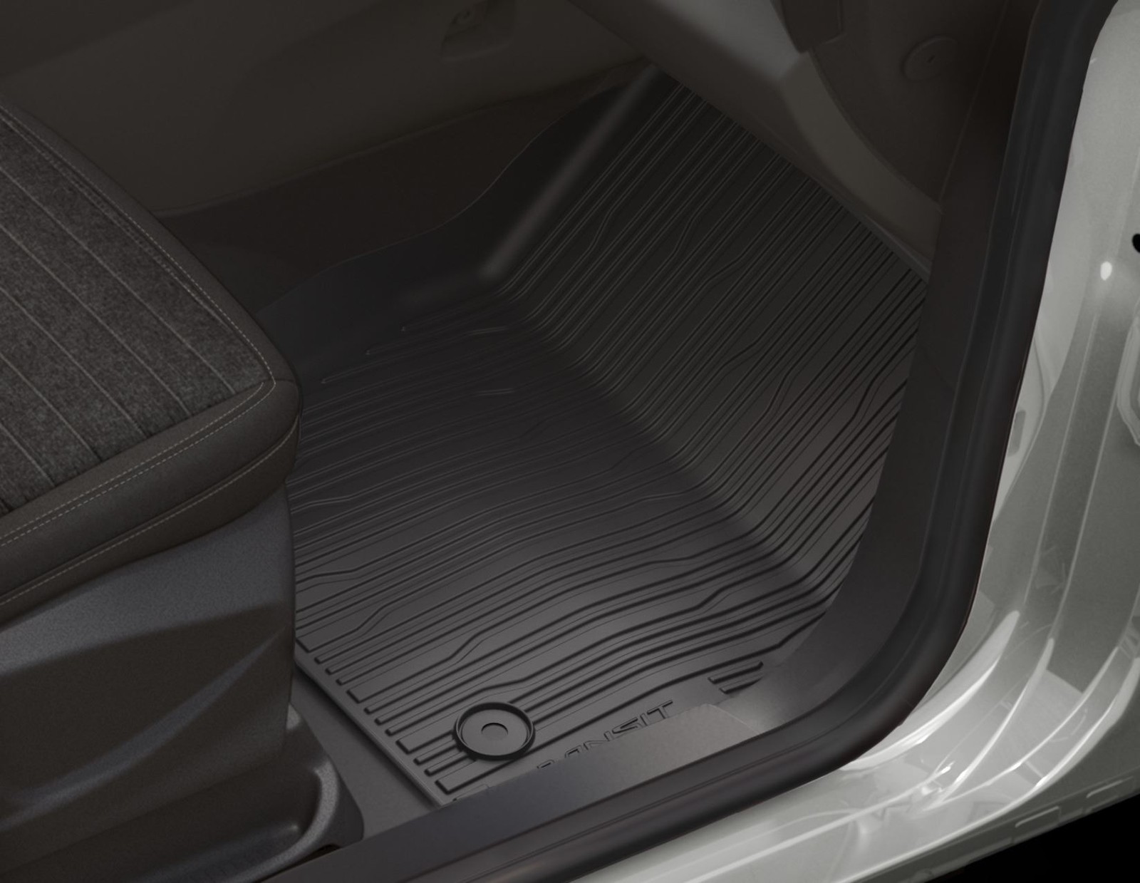 Tapis de sol en caoutchouc Ford Transit Connect 2013+ noir avant