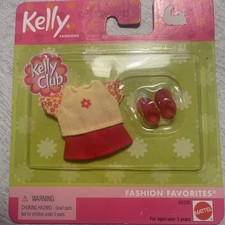 Barbie Kelly Club Kelly Fashions 68230 2001 Yellow Top Red Skirt Shoes