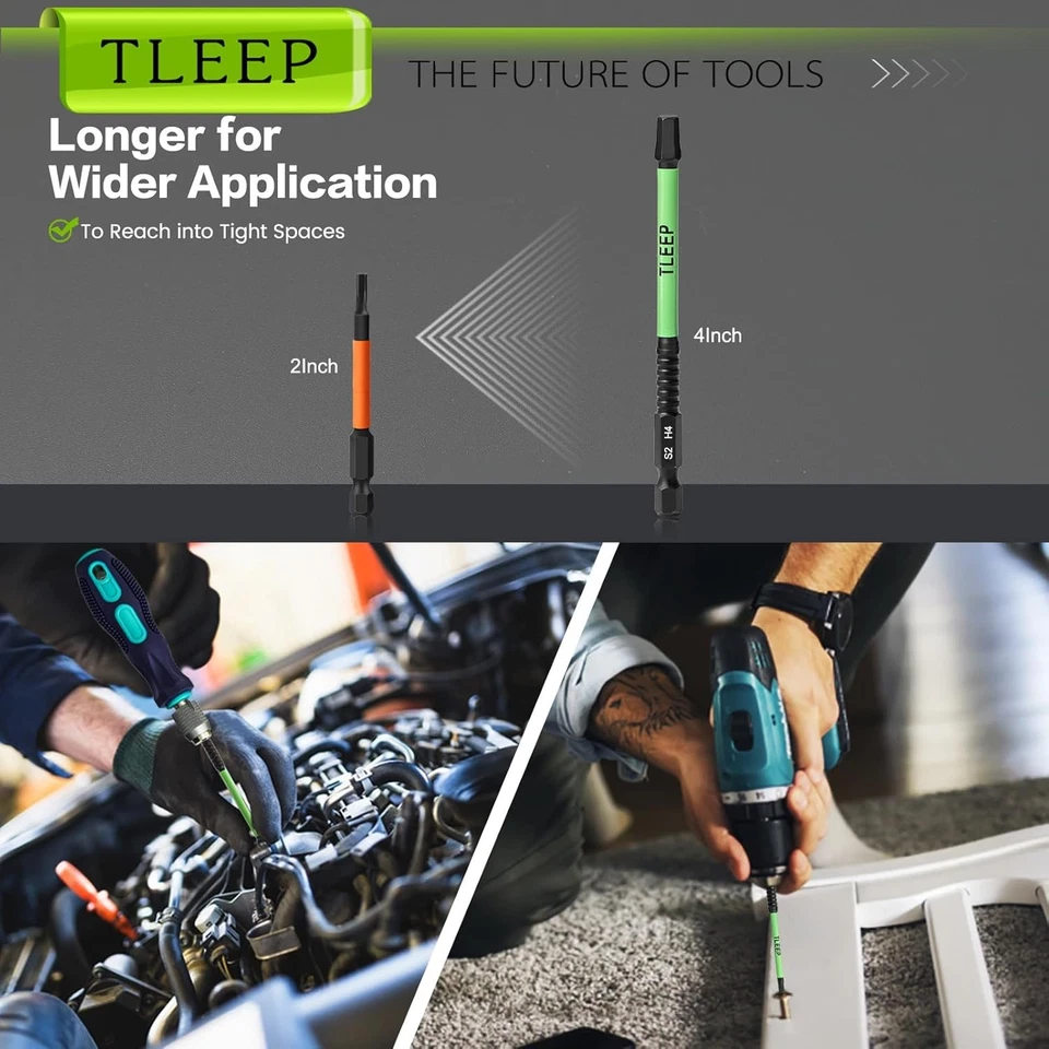 20 x Metric & SAE Allen Wrench Drill Bit Set 1/4" Hex Shank 4" Long Impact... - Image 4 of 4