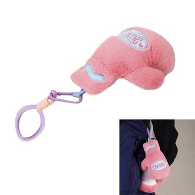 Soft Plush Boxing Glove Keychain Charm Plush Texture for Unique Bag Decoration