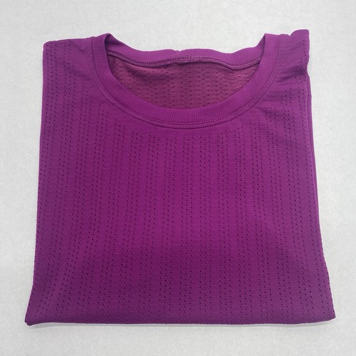 LULULEMON CROPPED MESH TOP FUSCIA COLOR NO SIZE TAG SEE PHOTO MEASUREMENTS - Picture 5 of 7