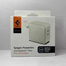 Spigen PowerArc - 100W ArcStation Pro - Folding Dual USB-C Wall Charger. New.