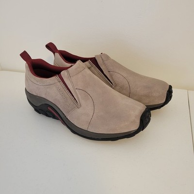 Merrell Jungle Moc Shoes Mens 9M Gray Gunsmoke Suede Slip On Casual Walking Grey