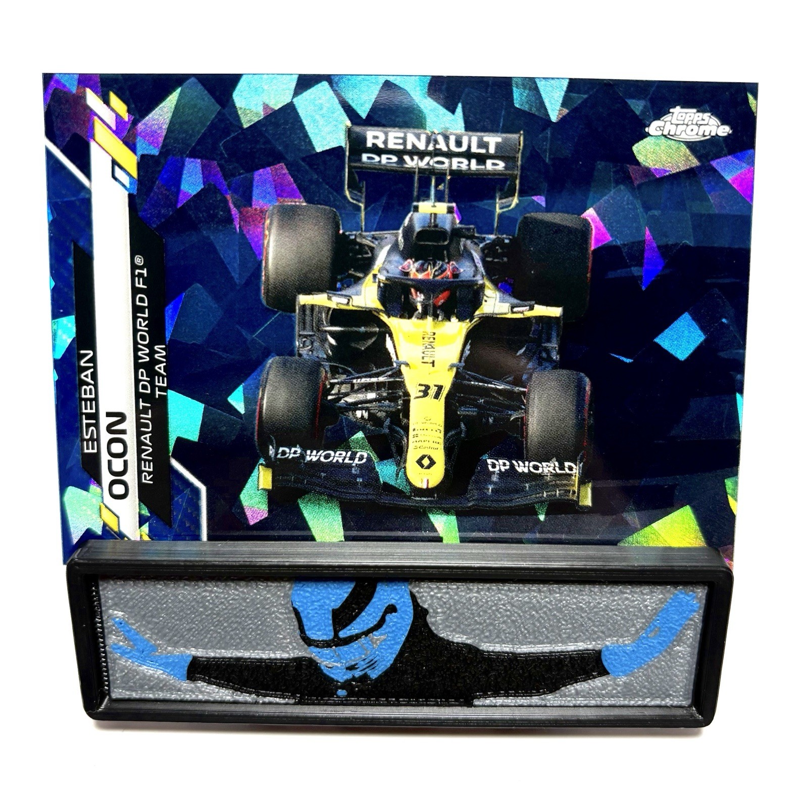 2020 Topps Chrome F1 Formula 1 Sapphire Esteban Ocon Card #30 Base Renault