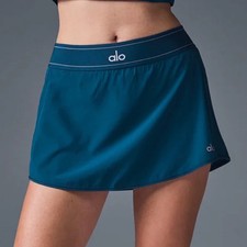 Alo Yoga Match Point Tennis Skirt Eclipse Blue M
