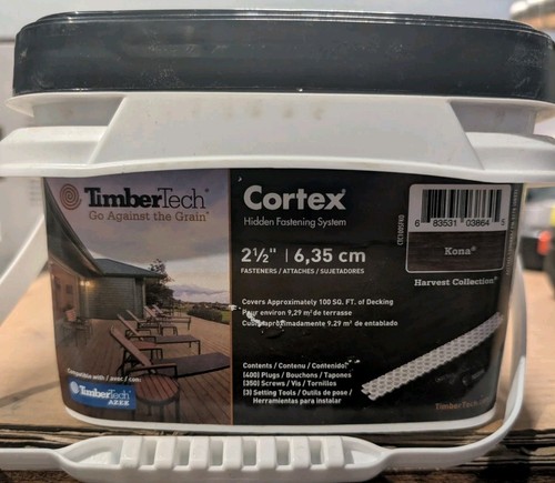 Sujetador de cubierta oculta TimberTech Azek Cortex Kona 2,5" 100 pies cuadrados cantidad 350 - Imagen 1 de 3