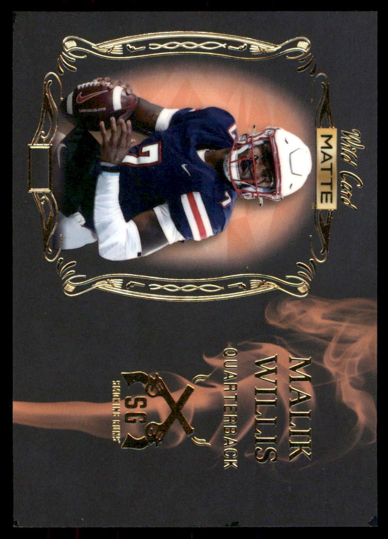 Malik Willis Wild Card Matte Black Draft Pick Smoking Guns #6 Purple