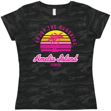 Inktastic Summer Enjoy The Sunshine Amelia Island Florida In Women's T-Shirt Jmg