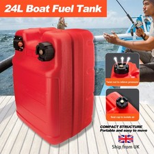 24L Portable Fuel Tank for Yamaha Outboard Marine Gas Tank with Connector &Guage