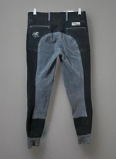 Piper by SmartPak Evolution Low-Rise Breeches - Full Seat 26R Black/Smoke $115