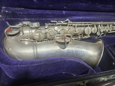 C.G. Conn Transitional Alto Sax Silverplated  Good  Condition Shop