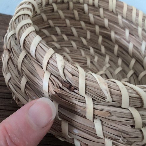 RARE 3 Nesting Sweetgrass Baskets Lid Handmade Carolina Low-Country Gullah Style - Picture 17 of 23