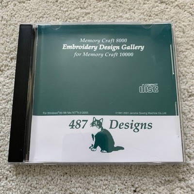 Janome Embroidery Design Gallery CD-ROM 487 Designs Memory Craft 10000 Vintage