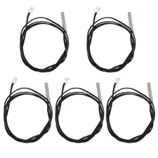 5pcs 1 Meter  Temperature Sensor Probe, Stainless Steel 10k 3950 NTC1149