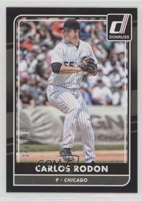 2016 Panini Donruss Black Border 43/199 Carlos Rodon #163 0o9
