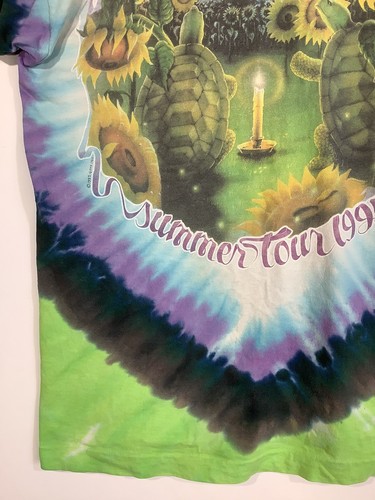 Vintage Grateful Dead Summer Tour 1995 Liquid Blue Tie Dye T-Shirt Size XL - Picture 13 of 15