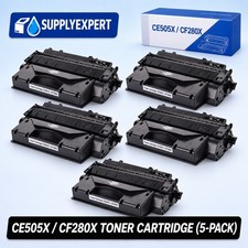CE505X 05X High Yield Toner Cartridges for HP LaserJet P2055dn P2055d 5 Pack
