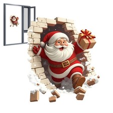 Wall Breaking Santa Claus Sticker Christmas Stickers Decoration Santa Claus