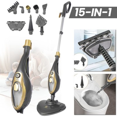 SUPERLEX 15 in 1 Handdampfreiniger Dampfbesen Dampfmop Bodenwischer für Teppich