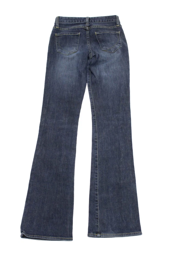 Pantalones de mezclilla de papel + tela para mujer azul oscuro bootcut acampanados talla 23 Foto 3 de 4