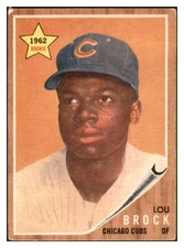1962 TOPPS #387 LOU BROCK CUBS VG-EX CENTERED 537387 (KYCARDS)