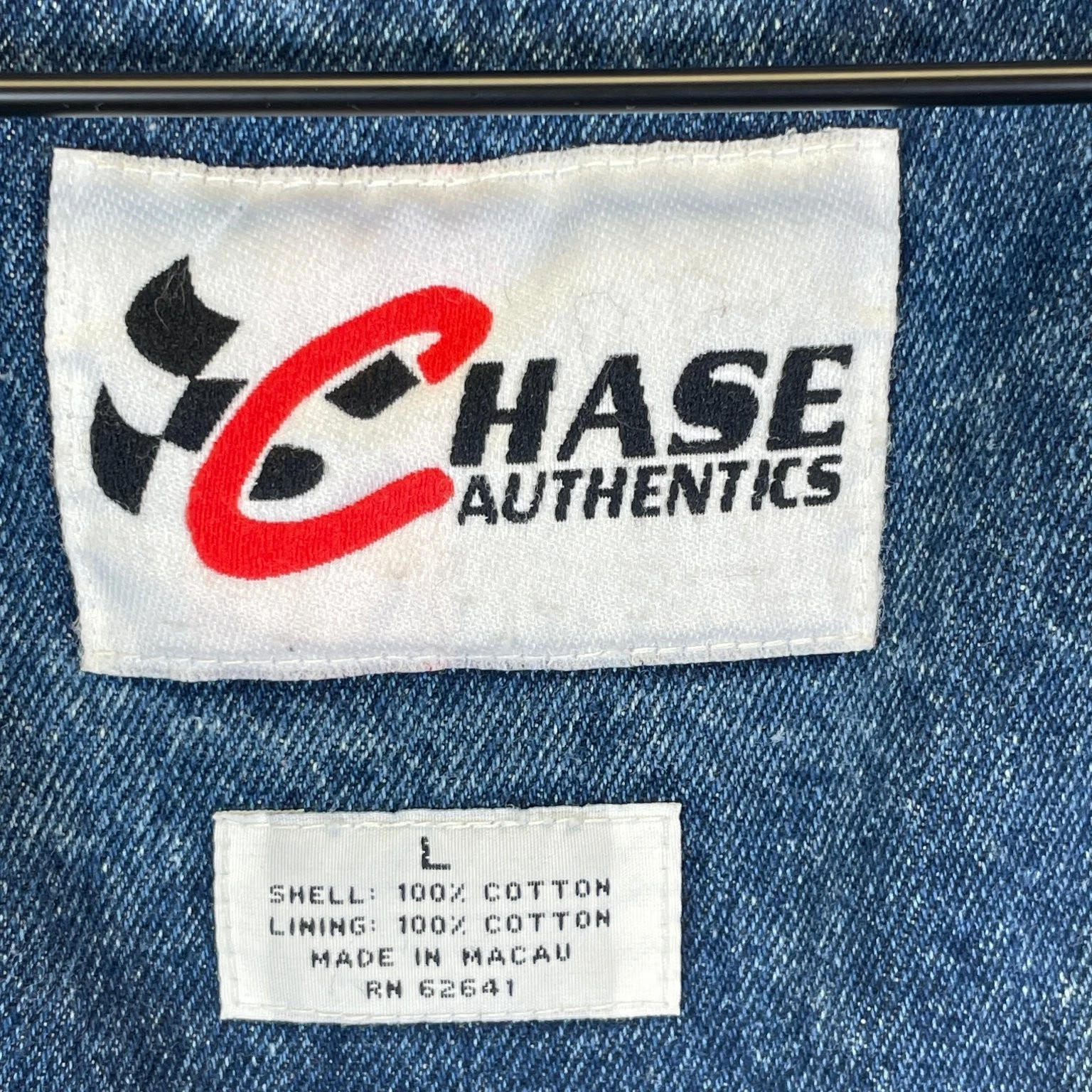 Vintage NASCAR Jeff Gordon Denim Team Jacket Men's Large 90's Chase Authentics image 6