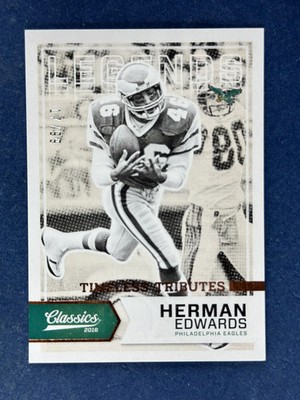 2016 Panini Classics Timeless Tributes Bronze Herman Edwards Eagles /99