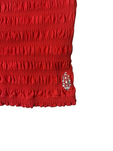 Free People Movement Femme Ruched Red Sports Bra Tank Women's Size XS - Picture 3 of 11