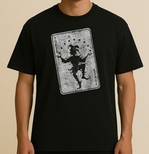 Joker playing card jester poker player halloween costume T-Shirt S-4XL