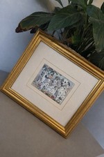 Framed Dalmatian Dog Print Picture Gold Frame Animal Art Wall Decor 12x11