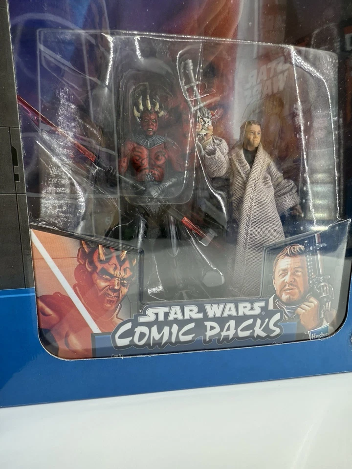 SDCC 2010 Star Wars Hasbro Visionaries paquetes de cómics Darth Maul y Owen Lars sellados Foto 2 de 3