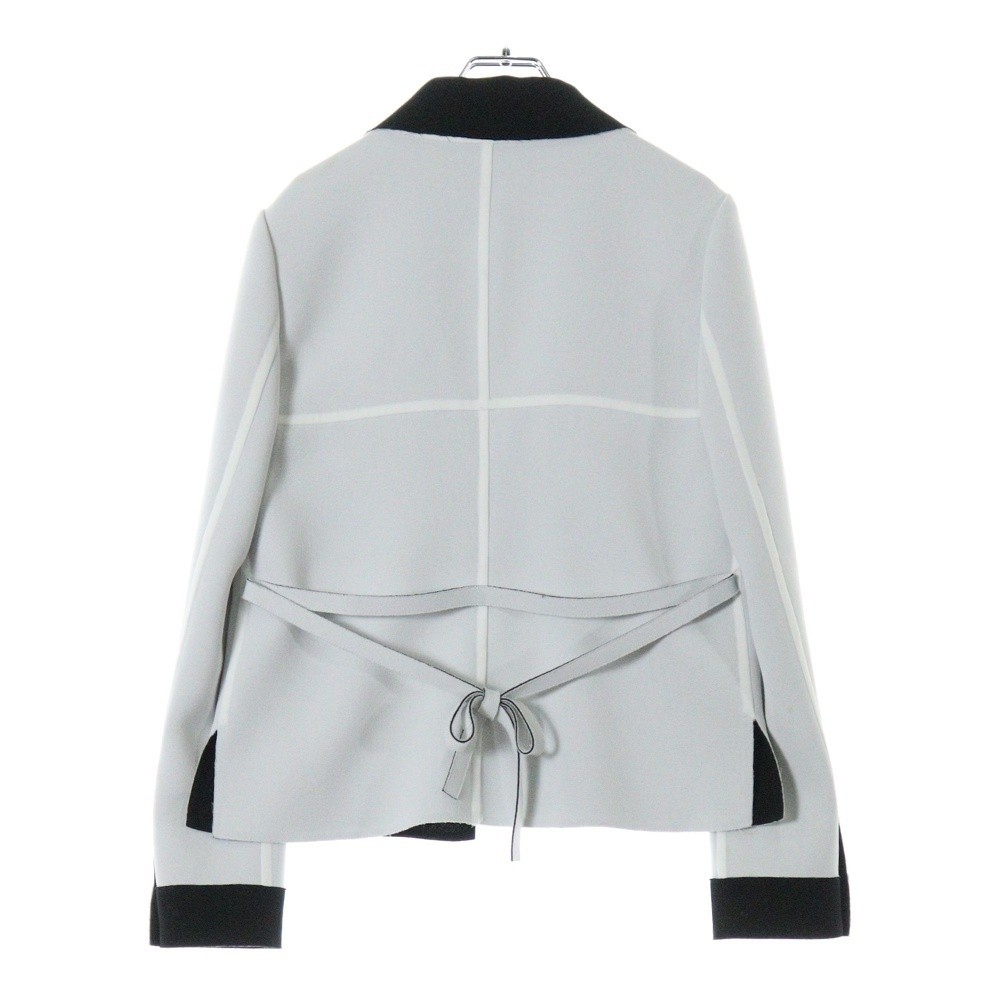 Chanel Coco Mark Button Bicolor Jacket White/Blac… - image 2