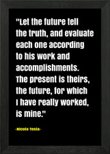 Quotes Nicola Tesla Framed Wall Art Poster Canvas Print Picture