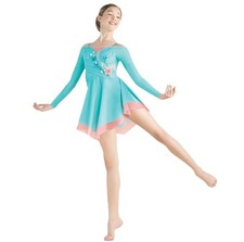 Revolution Dance RC24583 Stories Untold Aqua Blue Ballerina Dress - Size LA