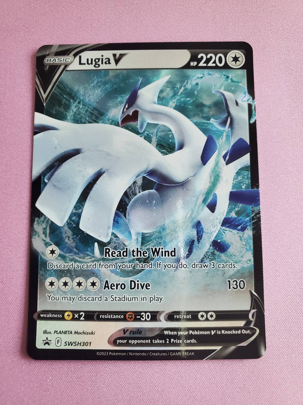 Lugia V SWSH301 Full Art Holo Black Star Promo