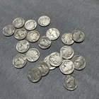US Vintage Coin Lot of 21 Buffalo Nickels 1910s-1930s Dateless