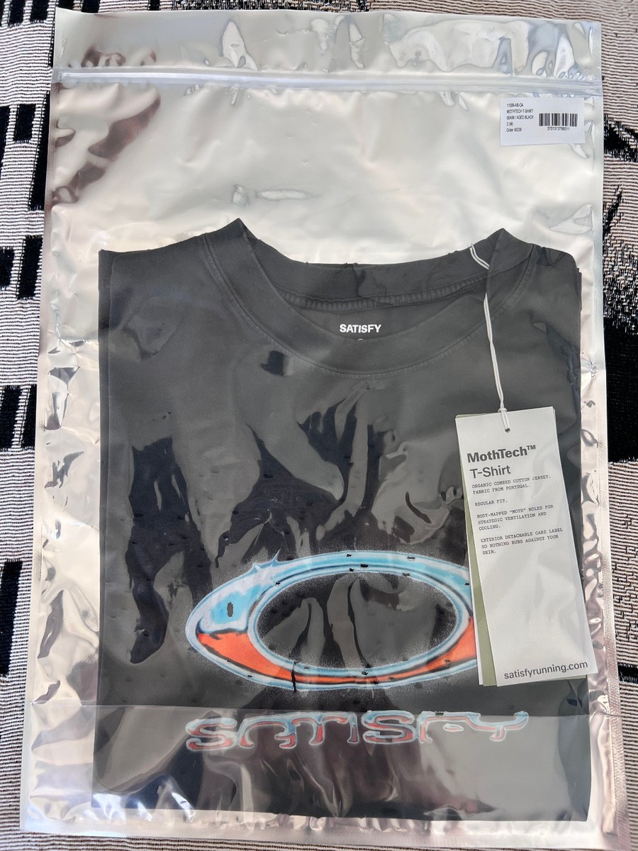 Satisfy Running x Oakley Mothtech Tee - Size Medium - Black - NEW